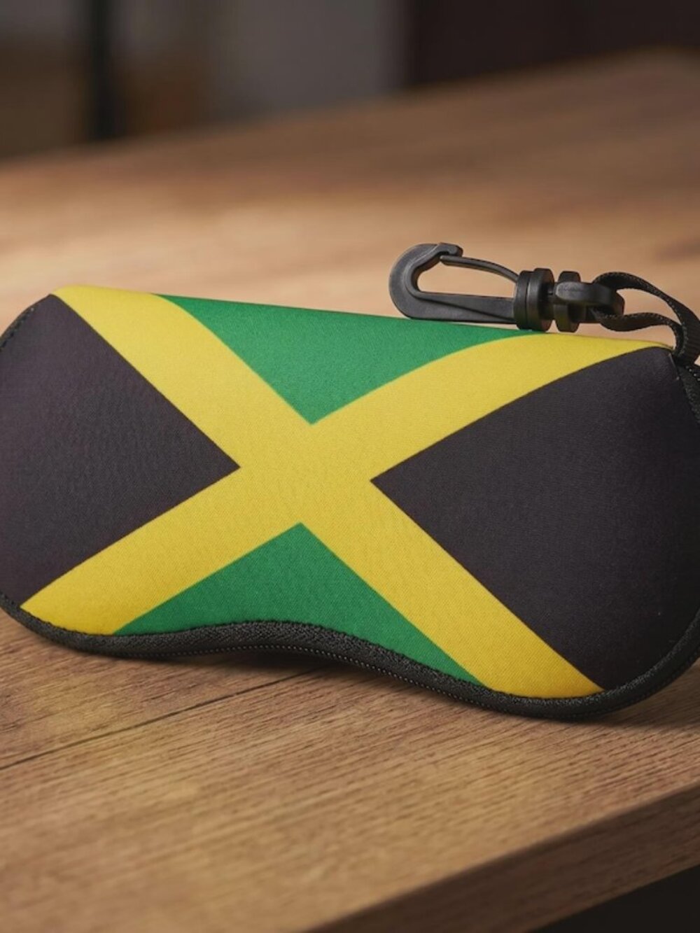 Jamaican Flag Eyeglass Pouch - Soft Protective Glasses Case